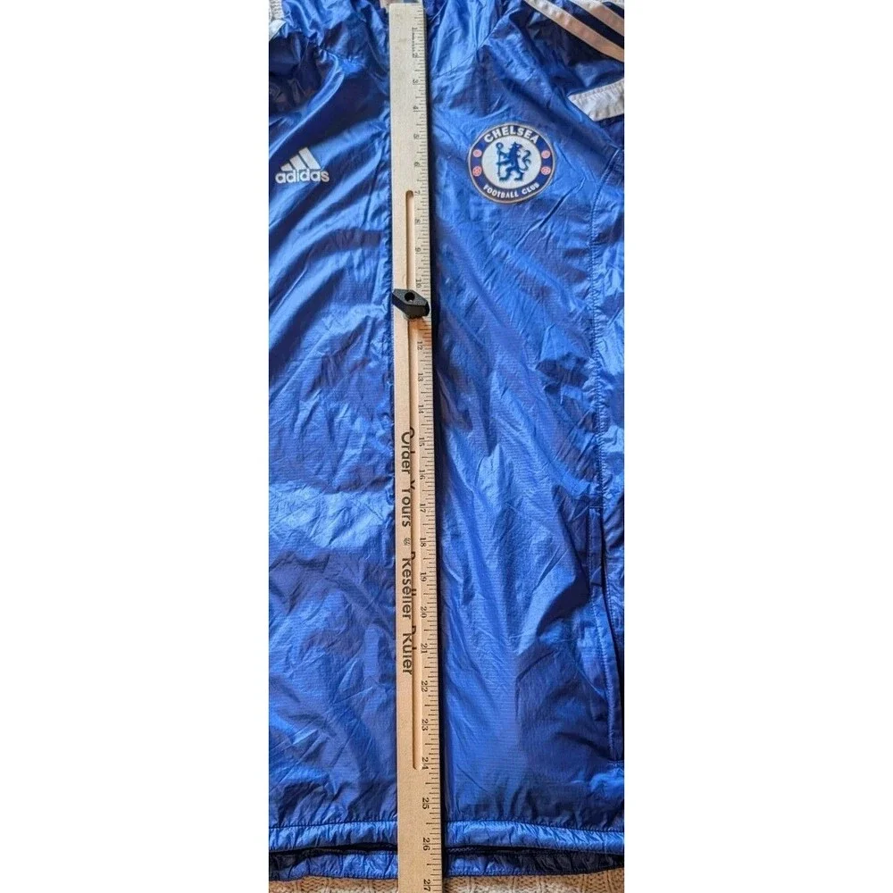 ADIDAS ANTHEM CHELSEA FC MEN'S WINDBREAKER -  SOCCER JACKET -  SIZE S (F85571)